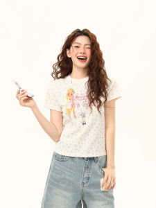 WILDAZI | Floral Design Regular Shoulder Slim Fit Short Sleeve T-Shirt
