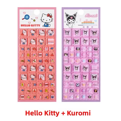 Miếng Dán Hình Khối Hoạt Hình Sanrio Drip Glue Kawaii Dog Hello Kitty Kawaii Cat Hello Kitty Miếng Dán Nhỏ Trang Trí Cho Trẻ Em
