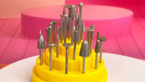 30 PCS 2.35mm Dental Sintered Diamond Point Polisher Shank Rotary Bur - Autoclavable Box with 48 Holes Safe and Reliable Diamond Burs for Dental Applications
