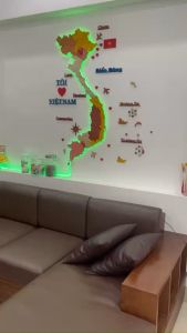 Bản đồ gỗ 63 tỉnh thành Việt Nam SIZE 1m50 x 75cm- đồ dùng học tập trang trí nhà cửa lắp ghép