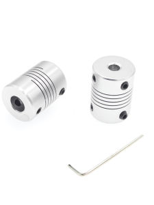 ข้อต่อแบบม้วนสำหรับเครื่องแกะสลักมอเตอร์อะลูมิเนียมอัลลอยด์ ยืดได้ ข้อต่อเพลาสกรูมอเตอร์ขนาดเล็ก อุปกรณ์เชื่อมต่อตัวเข้ารหัส เครื่องมือฮาร์ดแวร์