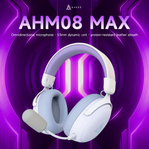 other | Ajazz AHM08 MAX Wireless Gaming Earphones Head Mounted Microphone Earphones Tri Mode Low Noise Student Earphones