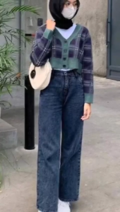 A.x.E -  CELANA JEANS KULOT HIGH WAIST LOOSE SKENA KOREAN STYLE