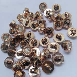 100pcs Kancing Baju Jamur Permata Bungabul emas bulat segi delapan/Diameter 10mm/1cm