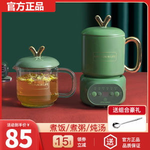 Mini Pumpkin Health Pot Electric Slow Cooker Office Tea Brewing Milk Heating Stainless Steel Inner Pot Ceramic Exterior