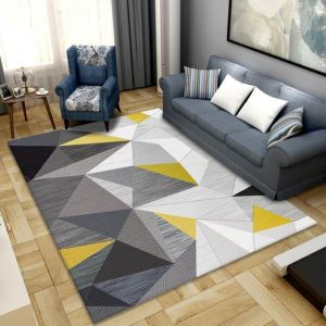 COZY Modern Carpet for Living Room Bedroom Decoration Geometric Pattern Anti Slip Dirty-resistant no fade