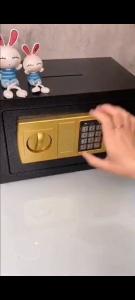 ตู้เซฟ ตู้เซฟนิรภัย ตู้นิรภัย ตู้เซฟมินิ ตู้เซฟระบบดิจิตอล ตู้เซฟล็อก สีป้องกันสนิม สีดำ 31x20x20cm ตู้เซฟห้องพัก ตู้เซฟนิรภัย สีดำ safety box