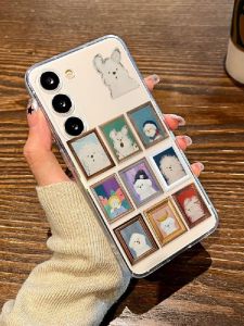 Creative Cartoon Cute Messy Dog Phone Case Transparent Soft Shell for Galaxy S24 S23 S22 S21 S20FE Note20 Men Women New Models