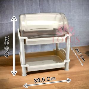 Green leaf Tempat roti plastik dengan rack susun 2 susun 3 serbaguna plastik (4023 SS2/4023 SS3)