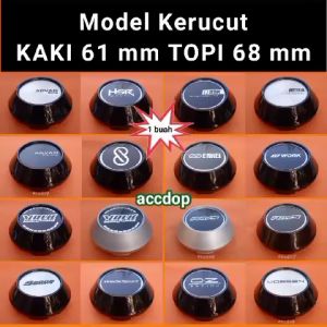 1 Buah Tutup Dop Velg Racing Mobil Kerucut Besar Varian Logo