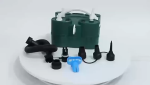 Electric Balloon Air Pump Portable Electric Air Balloon Blower Super Powerful Electric Inflatable Balloon Pump Double Hole Fast Inflatable Ball for Balloon Pool Air Sofa Supplies