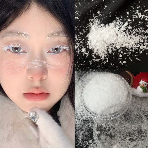 Winter Frostbite Makeup Atmosphere Christmas Snowflake Makeup Simulation Snow Makeup Facial Decor