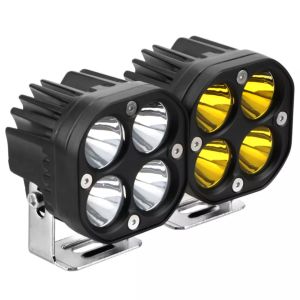 Đèn trợ sáng xe máy ô tô siêu gom 12v-80v cốt vàng pha trắng 45w mẫu mới chống nước phụ kiện đồ chơi xe máy