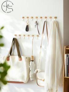 Kitchen Multi-Function Hook No-Punching Wall Mounted Rack Spoon Storage Organizer Iron Material Heavy Duty for Utensils