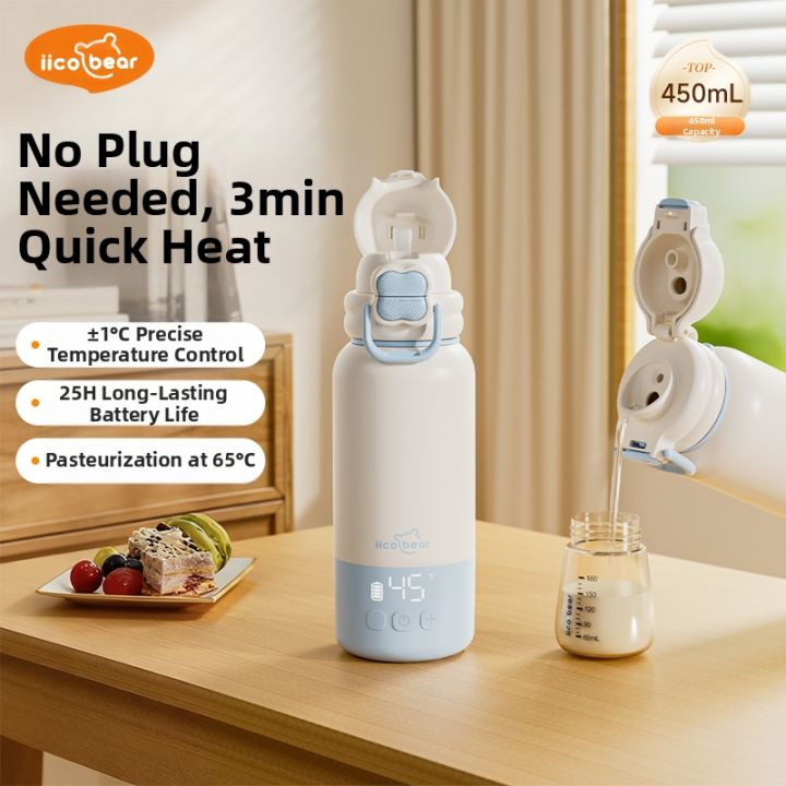 Wireless Constant Temperature Bottle Electric Hot Water Flask | Lazada ...