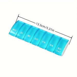 Pill Divider Medication Storage Weekly Dispenser for On the Go Medicine Leak-Proof And Moisture-Proof Sealing Vibrant Familie