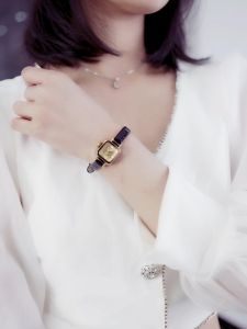 REBIRTH Jam Tangan Wanita Kasual Elegan Kuarsa Persegi Tali Kulit Anti Air Jam Tangan Cewek COD