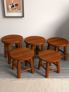 Solid Wood Small Stool Slipper Stool Home Use Low Table Fishing Stool Ready-to-use Dance Stool Simple Modern Style Universal