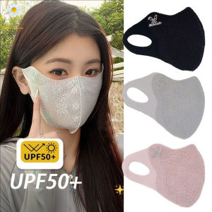 Lace Flower Mask Summer Ultra Thin Breathable Face Cover UV Protection Mask Women Fashion