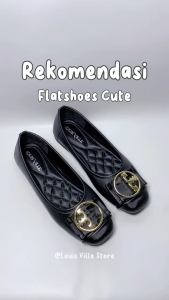 LOUIS VILLE Anggrek Sepatu Flatshoes Kerja Wanita Korea Elegant 1