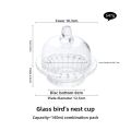 YOGEHOME | Glass Sweet Dish Bowl With Lid Elegant High-Grade For Baby Food. 