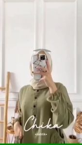 GAMIS CIKA CRINKLE AIRFLOW TERMURAH GAMIS POLOS LD 110