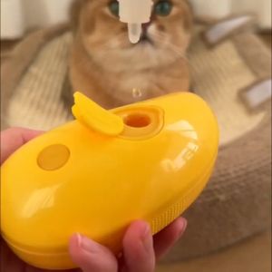 【 3 in 1 Spray Grooming Steamy Pet Brush 】Electric Cat Dog Cleaning Message Brush Hair Sikat Kucing
