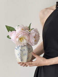 Art New Chinese Blue and White Porcelain Ceramic Vase Decoration Living Room Flower Arrangement Hydroponic Fancy Accessible Luxury Ornament Decoration
