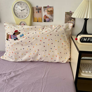 Áo Chăn Gối Cotton Pha Polyester in Họa Tiết Hoạt Hình Hình Chú Chó Salami Dùng Cho Phòng Ký Túc Xá Sinh Viên Cặp Đôi