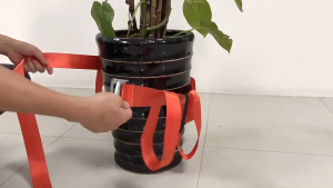 Potted Plant Mover Lifting Strap Fixed Flower Pots Carrying Rope with Hooks Heavy Object Moving TooI Easy Movement of Large Plant