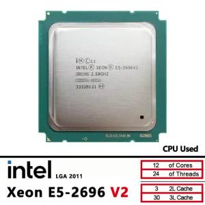 Intel Xeon E5 2696 V2 Used E5 2696V2 2.5GHz 12 cores and 24 threads CPU processor LGA 2011