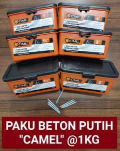 1kg Paku Beton Marabu/Camel Putih Galvanis 25cm 3cm 4cm 5cm 7cm dan 10cm Harga Per Box(1kg)