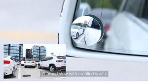 【Rimless Car Blind Sport Mirror】360° Rotation Wide Angle Convex Mirror Mini Auxiliary Rearview Reverse Parking Cermin