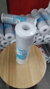 Purify ไส้กรองน้ำ CTO10 นิ้ว คาร์บอน ยาว10นิ้ว กว้าง2.5นิ้ว กรองกลิ่น สารเคมี คลอรีน