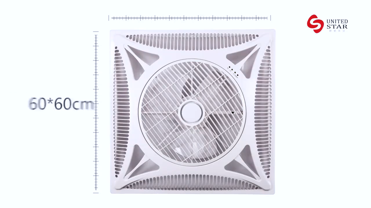 60*60cm Embedded Ceiling Fan Air Circulation Fan Embedded Fan Ceiling Mounted Fan 5 Gear Wind