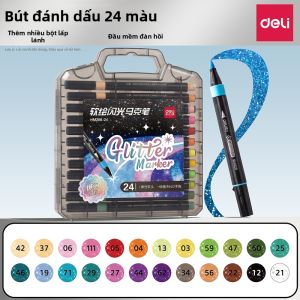 deli | Bút Acrylic Lấp Lánh Không Độc Hại Rửa Được Bằng Nước Không Bẩn Tay