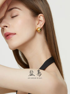 YANDAO | Simple Half Spherical Elegant Gold Tone Earrings