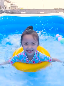 1.2M Inflatable Swimming pool with E.Pump Kids Pool baby pool Random Pattern