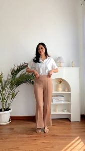 NHM Celana Panjang Kulot Cutbray Scuba Premium Celana Cutbray Wanita