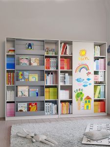 KEBIXIONG | Solid Wood Childrens Bookshelf Shelf