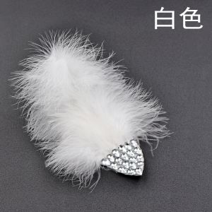 New Large-Scale Annual Meeting Performance Feather Hair Accessory for Children Animal Bird Stage Performance White Diamond Hair Clip