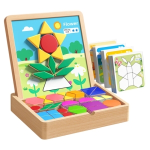 TONGMUXING | Trò Chơi Xếp Hình Tangram Từ Tính Hình Học Giáo Dục Cho Trẻ Em 3-6 Tuổi