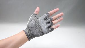 1Pair Breathable Fingerless Workout Gloves for Men Women - Gym Gloves for Weight LiftingCyclingCrossFit – Shock-Absorbing Foam