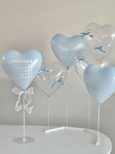 Ballet Style Balloon Stand Party Decoration Christmas Store Anniversary Birthday Wedding Festival Decorations round Shape White Balloons