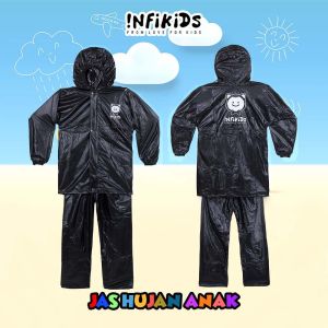 Jas Hujan Anak Laki Dan Perempuan INFlKlDS 0RI Premium Umur 6 - 10 Tahun Bahan PVC Tebal Elastis Anti Air Angin Mantel Raincoat Anak Karakter Lucu Imut Hoodie Anak Pria Wanita Tebal dan Kuat Elastis ANTI REMBES