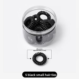 MOYAJIEKA | Plastic Long-Hair Friendly Korean-Style Round Elastic Telephone Wire Hair Tie