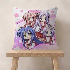 Kayou | Pillow Case Fashion Square Pillowcase Bedroom Sofa Room Ins Decoration Leisure Anime L-Lucky S-Star