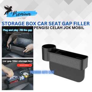 Storage Box Car Seat Gap Filler with Cup Holder PREMIUM AUTO CARE / Kotak Penyimpan Celah Kursi Mobil dengan Cup Holder