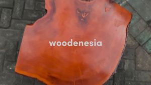 WOODENESIA Meja kayu rustic aesthetic minimalis bahan mahoni