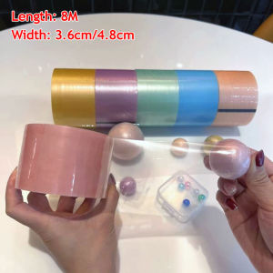 Yespery 8mn Dính Bóng Băng Dính Cán Băng Đầy Màu Sắc băng dính tự làm Cho Căng Thẳng Thư Giãn Trò Chơi Giáo Dục đồ chơi xả stress